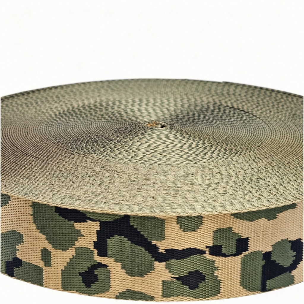 Camo Jacquard Nylon Woven Bag Webbing Strap